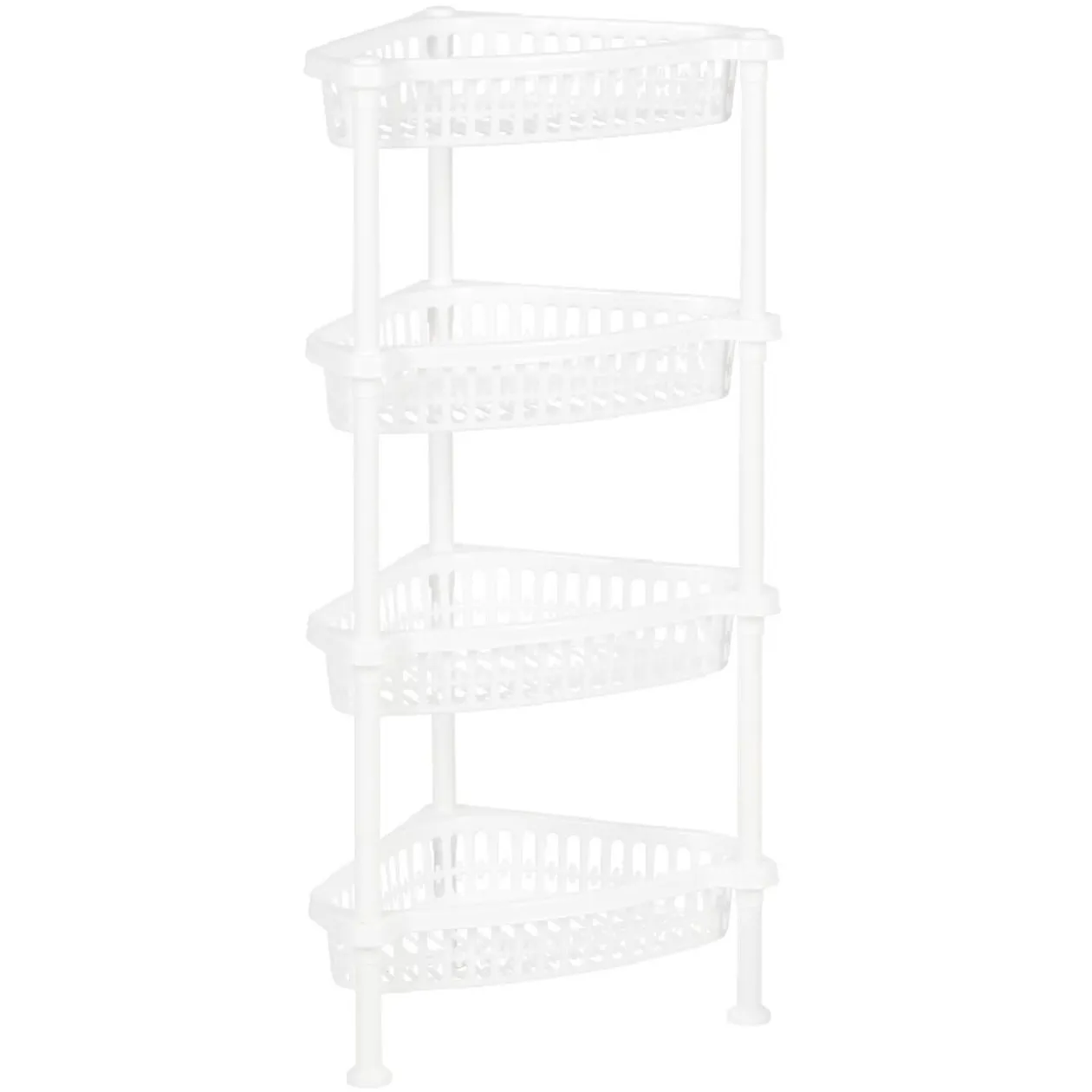 Desserte angle 4 niveaux blanc