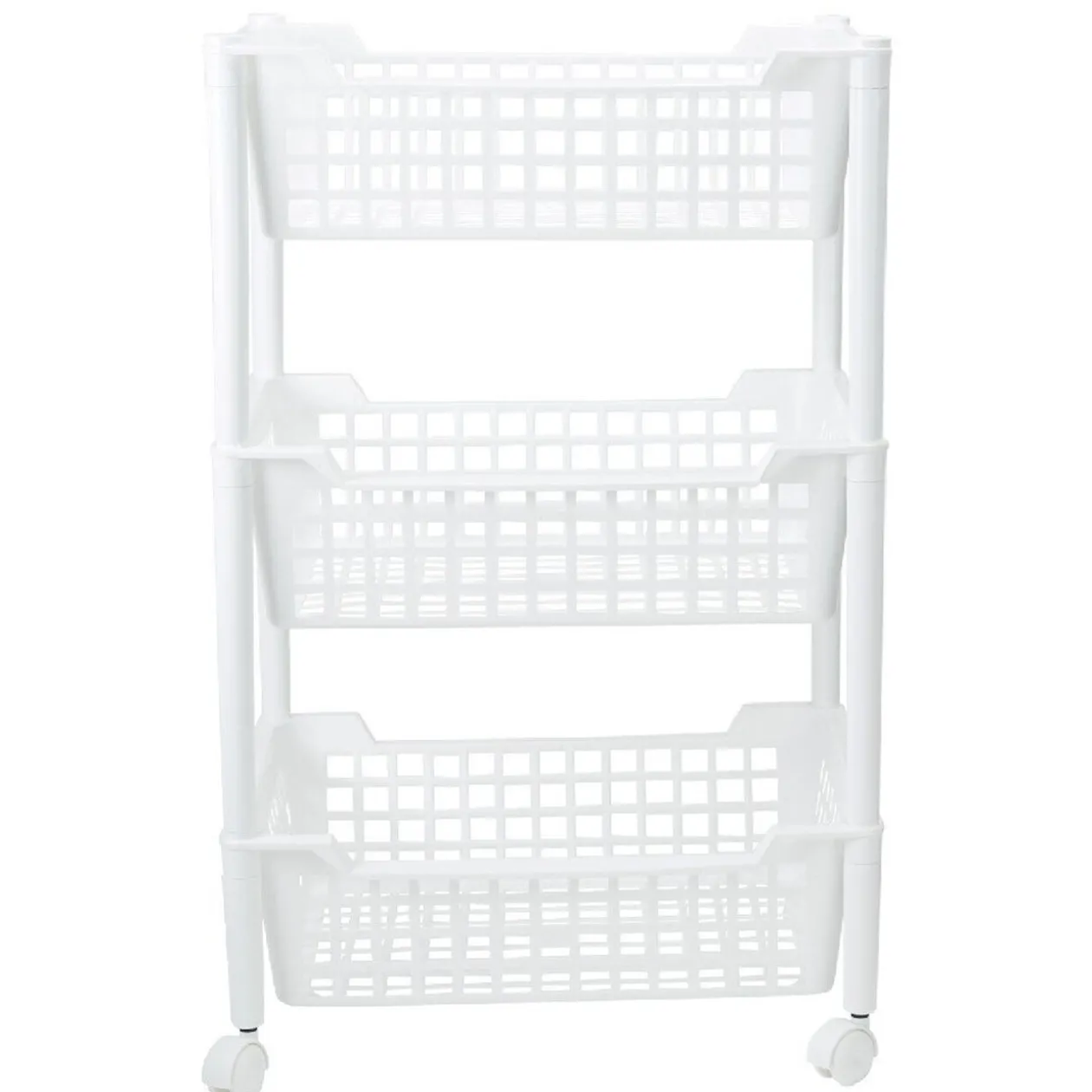 Desserte de cuisine 3 étages blanc