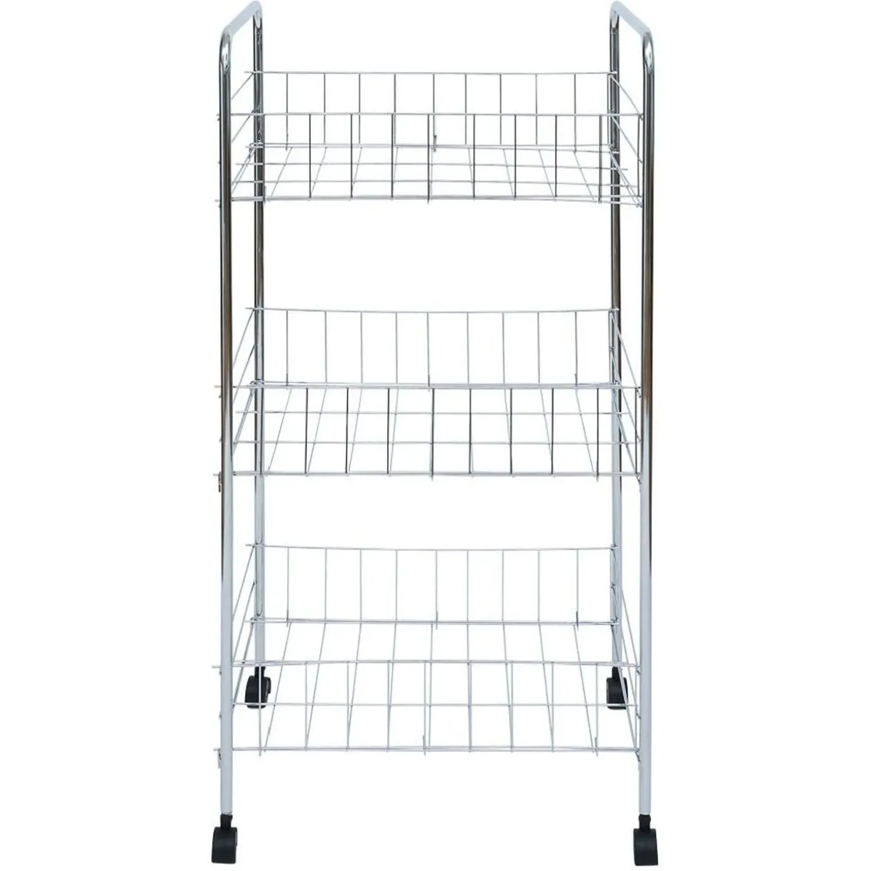 Desserte en métal 3 niveaux - 35,5xH66,5x26cm