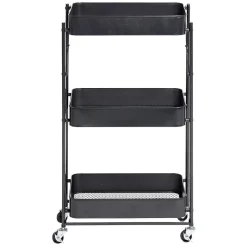 Desserte multi-usage pliable métal noir