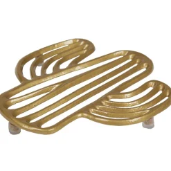 Dessous de plat forme cactus doré
