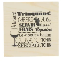 Dessous de verre bois x8 avec boîte de rangement