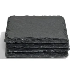 Dessous de verre carré en ardoise 10x10cm