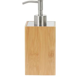 Distributeur à savon bambou marron naturel