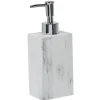 Distributeur à savon céramique blanc effet marbre