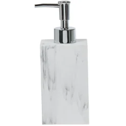 Distributeur à savon céramique blanc effet marbre