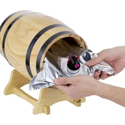 Distributeur à vin tonneau bois sur socle 5,5 L
