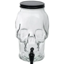 Distributeur de boisson tête de mort en verre 5L