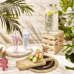 Distributeur de boisson verre couvercle métal 5.5 L