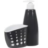 Distributeur de liquide vaisselle avec compartiment à éponge noir
