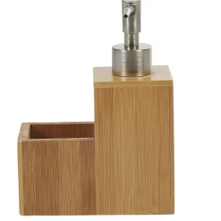 Distributeur de liquide vaisselle en bois avec compartiment à éponge