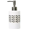 Distributeur de savon blanc motifs triangles