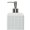 Distributeur de savon céramique carreau de ciment blanc vert
