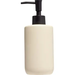 Distributeur de savon céramique beige Ø7xH18,5cm