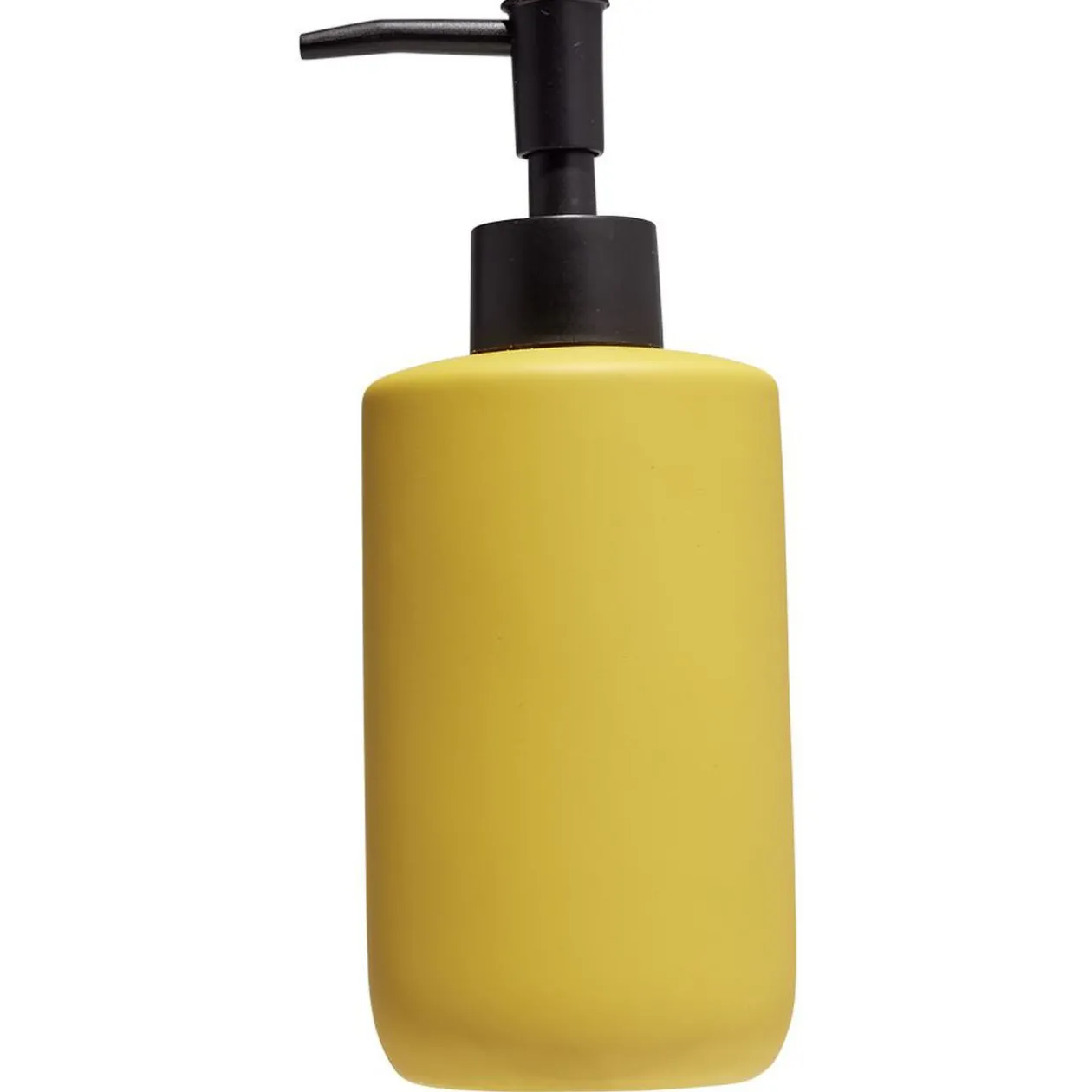 Distributeur de savon céramique jaune Ø7xH18,5cm