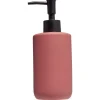 Distributeur de savon céramique rouge Ø7xH18,5cm