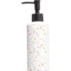 Distributeur de savon céramique motif terrazzo Ø6xH15cm