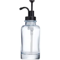 Distributeur de savon en verre transparent bleu Ø7xH21cm