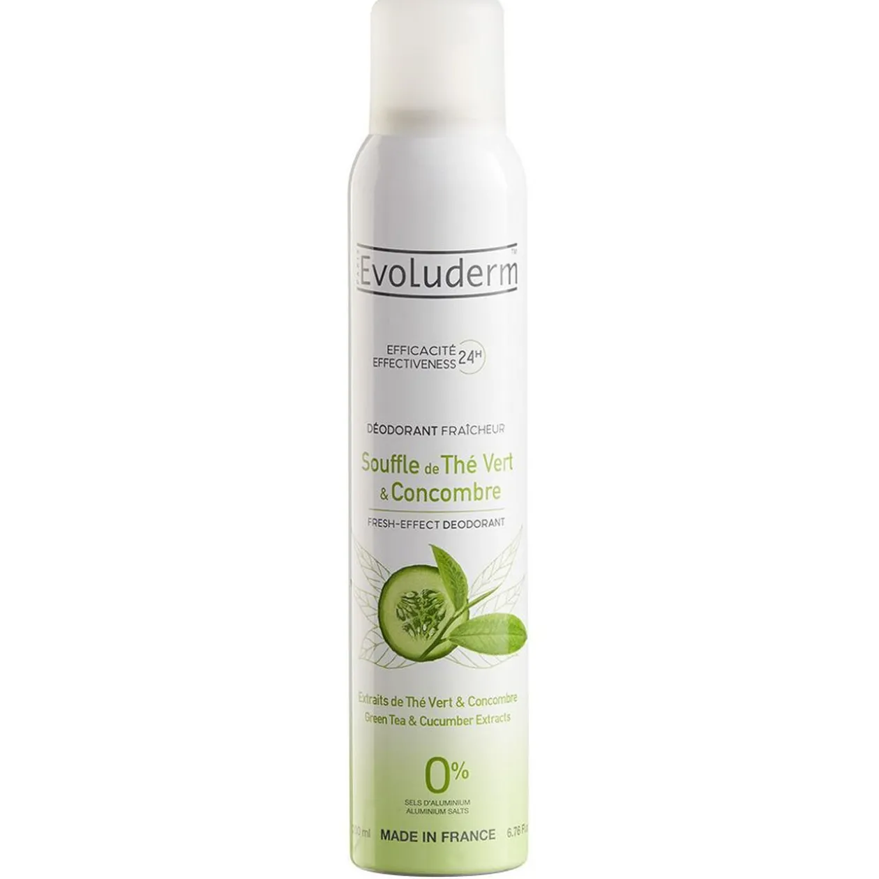 Déodorant Evoluderm thé vert concombre 200 ml