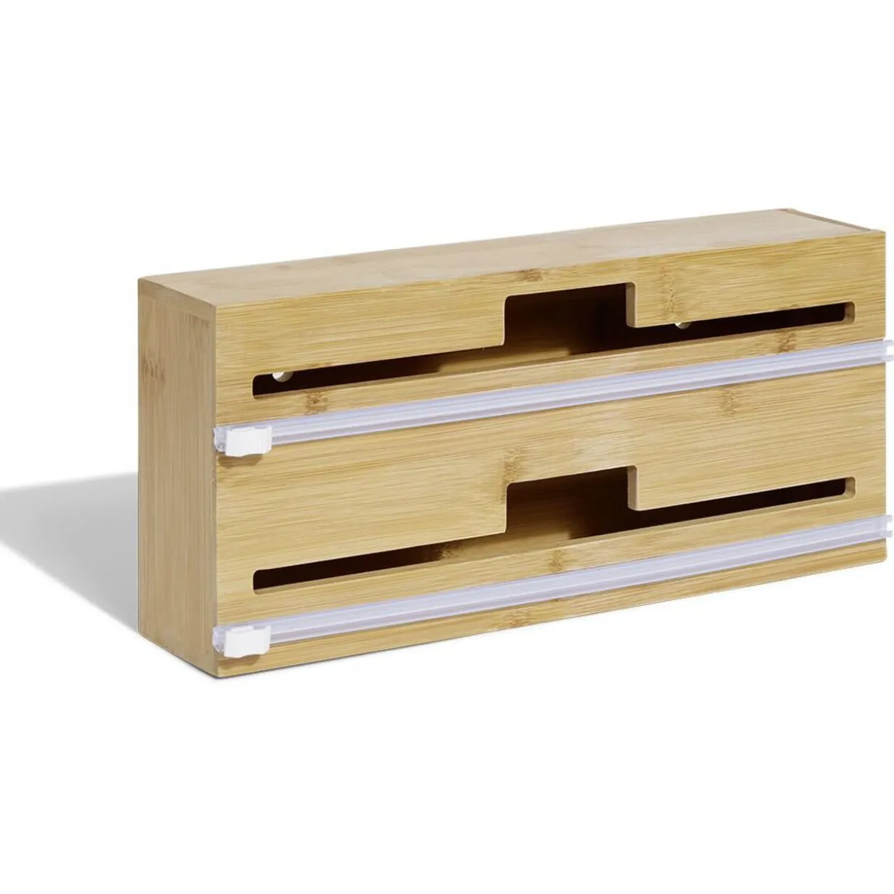 Dérouleur film alimentaire double en bambou