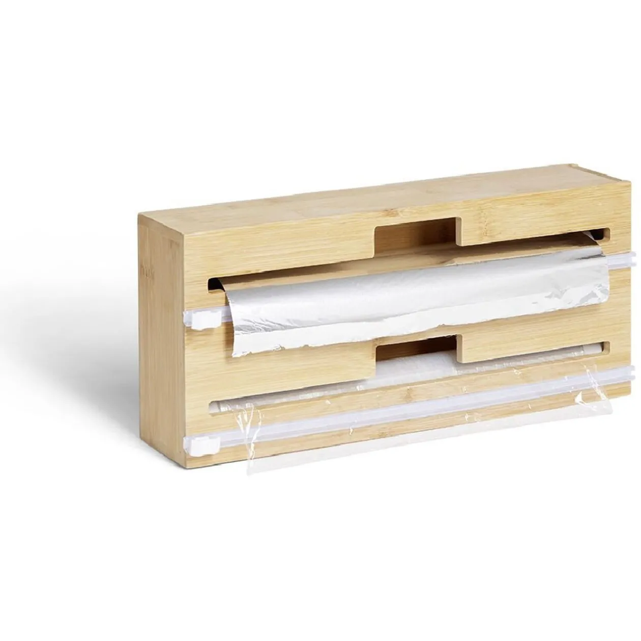 Dérouleur film alimentaire double en bambou