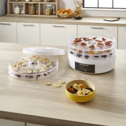 Déshydrateur alimentaire Homday 350W ABS blanc Ø30cm