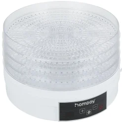 Déshydrateur alimentaire Homday 350W ABS blanc Ø30cm