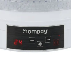 Déshydrateur alimentaire Homday 350W ABS blanc Ø30cm