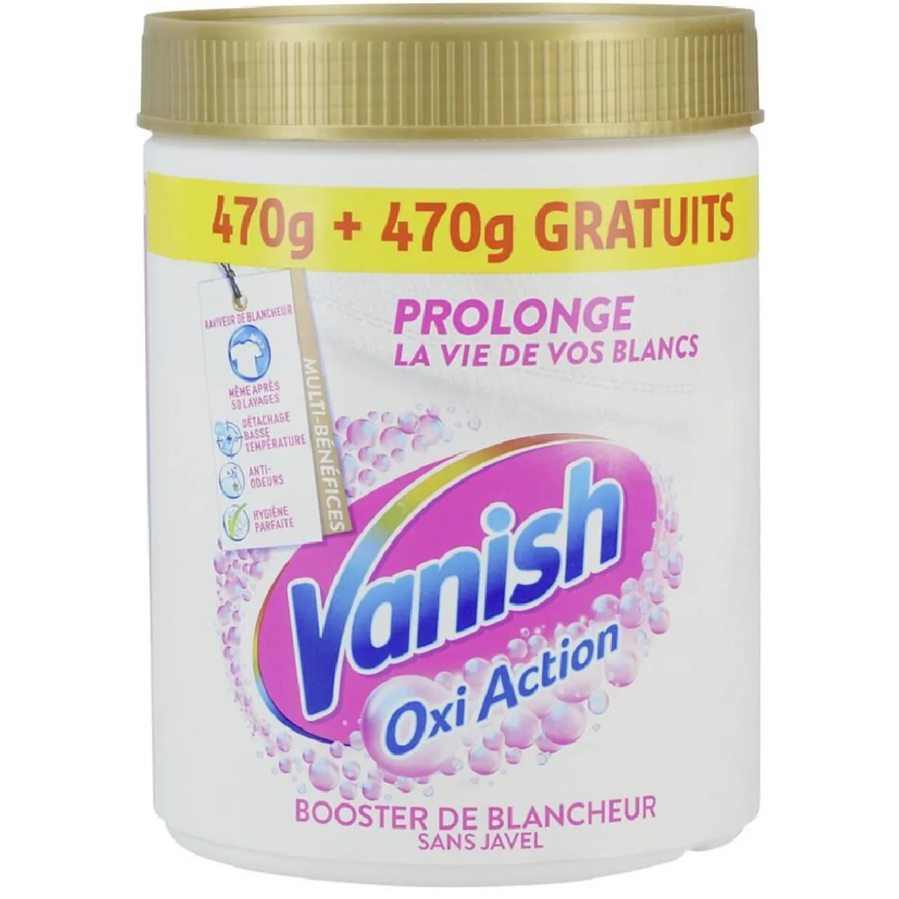 Détachant poudre booster de blancheur Vanish Oxi Action 940g