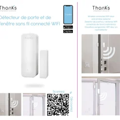 Détecteur d'ouverture de porte et fenêtre connecté WIFI