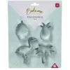 Emporte pièce forme Ananas Palmier Flamant rose Feuille x4
