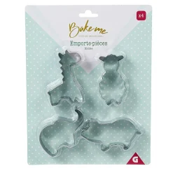 Emporte pièce forme animal inox argenté x4