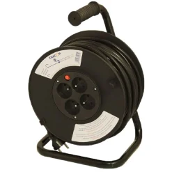 Enrouleur de bricolage 25m noir