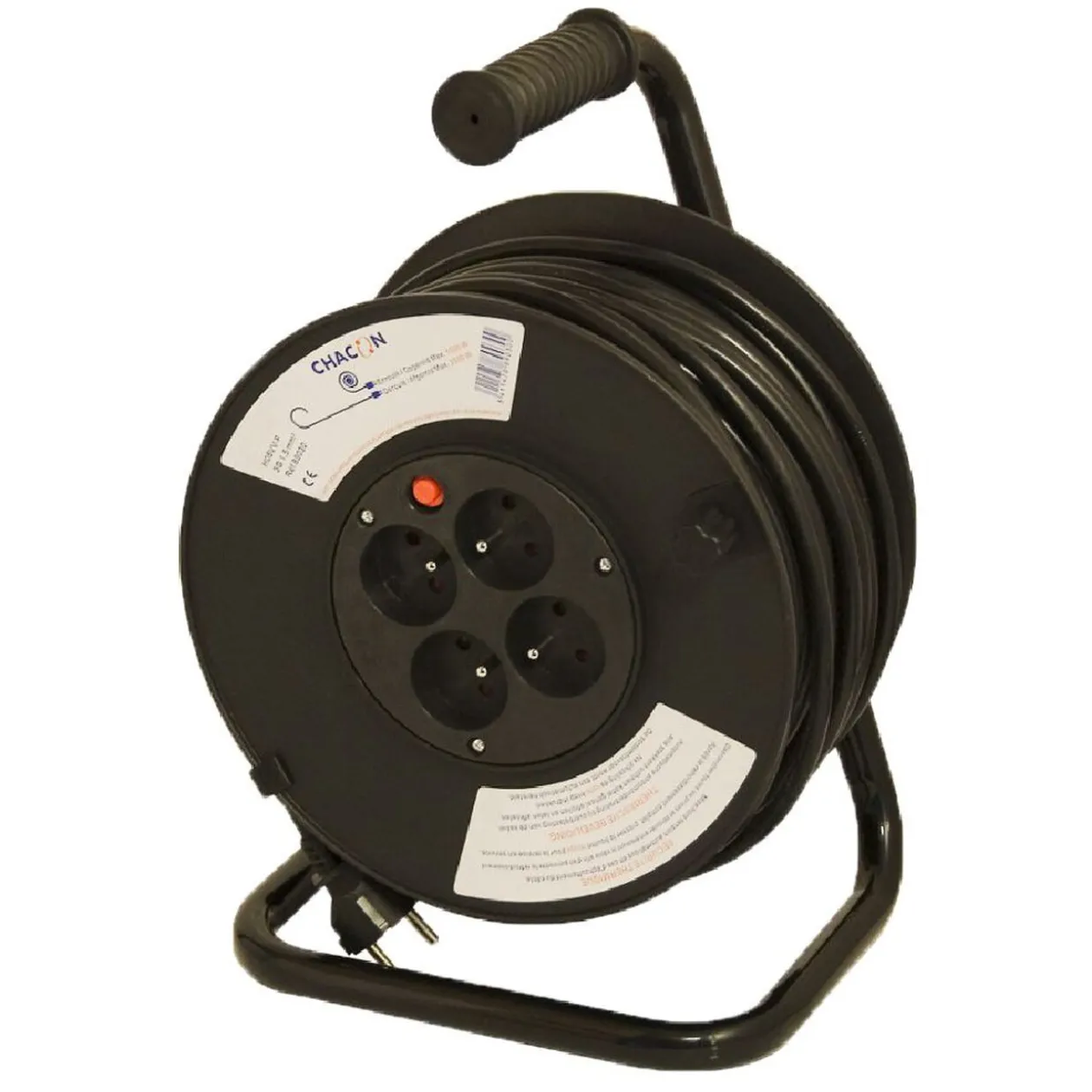 Enrouleur de bricolage 25m noir