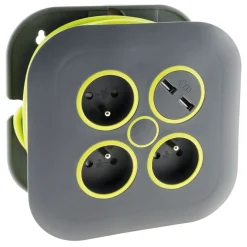 Enrouleur 7M - 3 prises 16A+2USB
