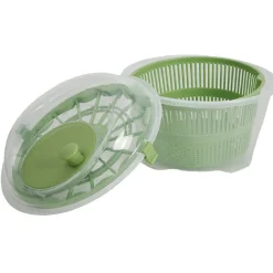 Essoreuse à salade transparente et verte