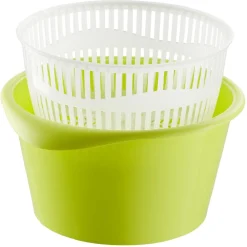 Essoreuse à salade vert et blanc