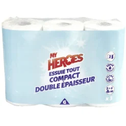 Essuie tout compact double épaisseur x 3