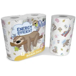 Essuie-tout x2 rouleaux motif paresseux 70 feuilles