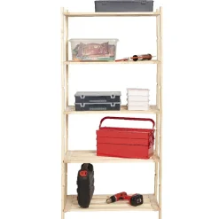 Etagère 5 niveaux en pin naturel