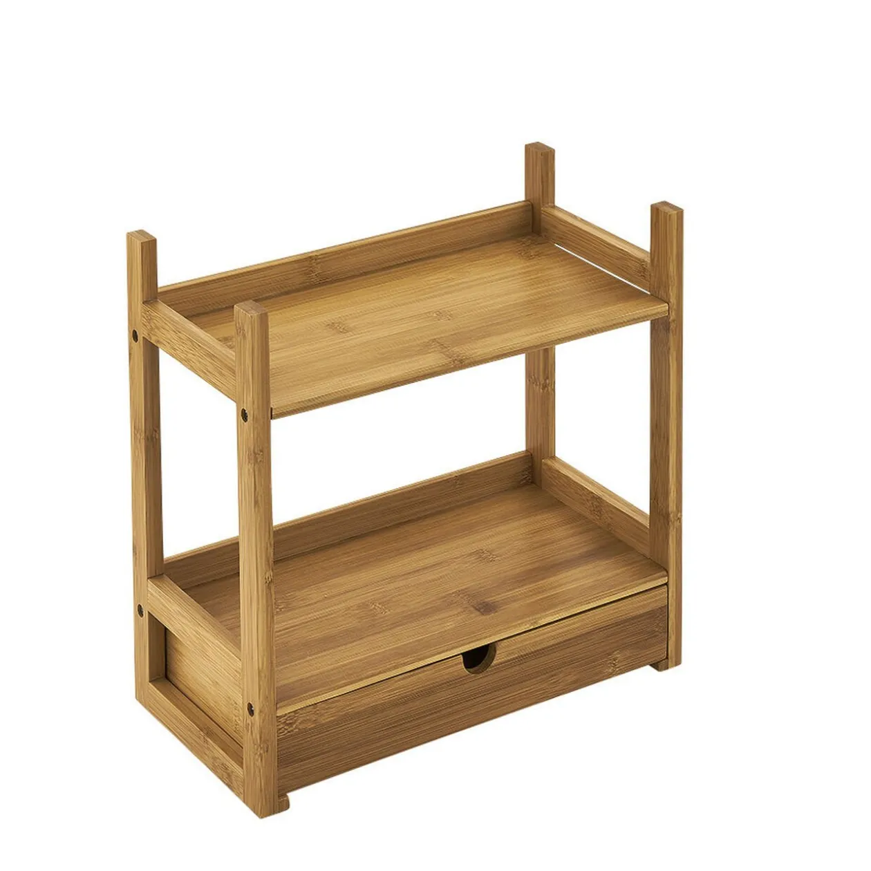 Etagère de rangement pour salle de bain en bambou