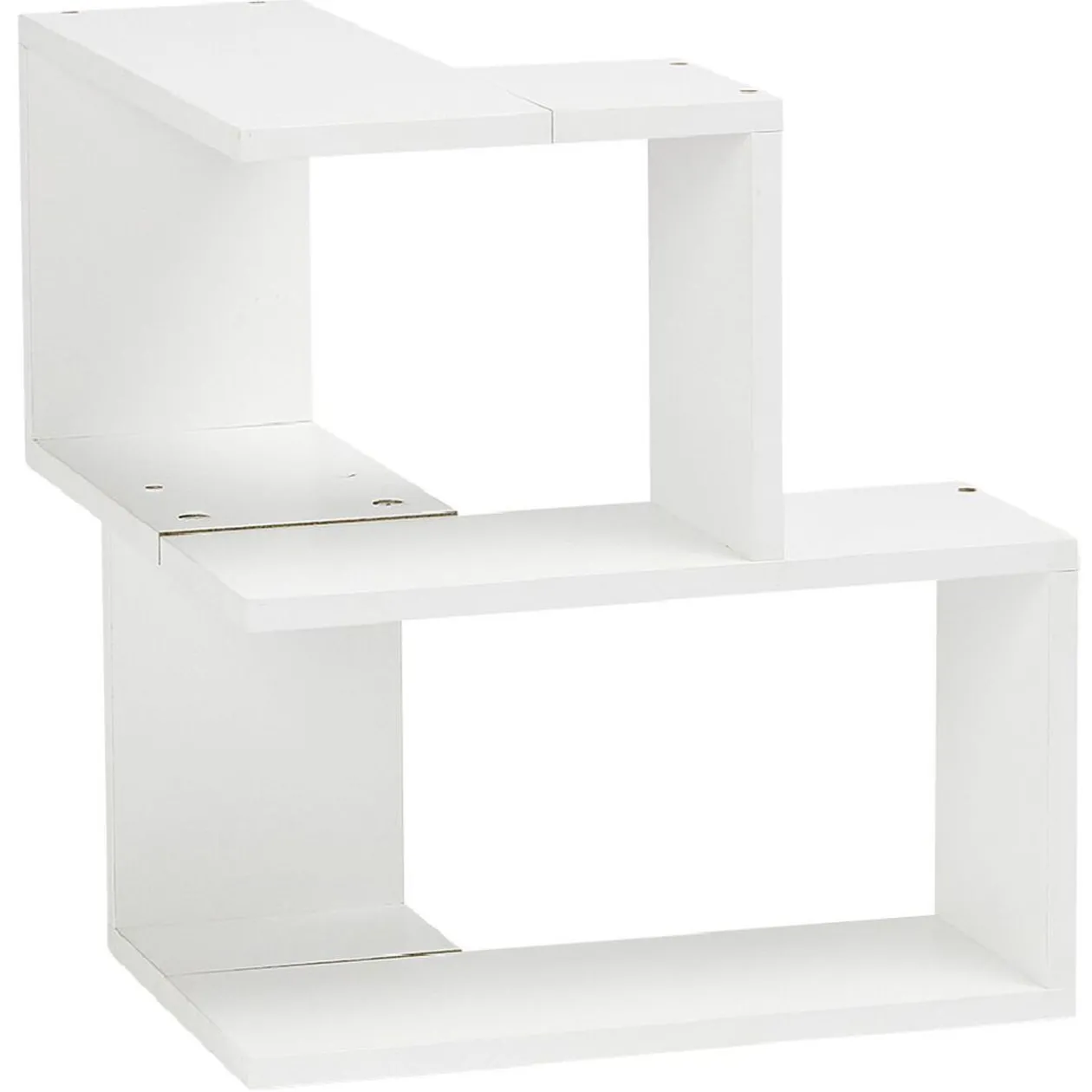 Etagère double spécial angle couleur blanc