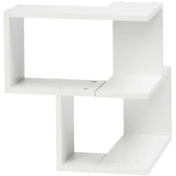 Etagère double spécial angle couleur blanc