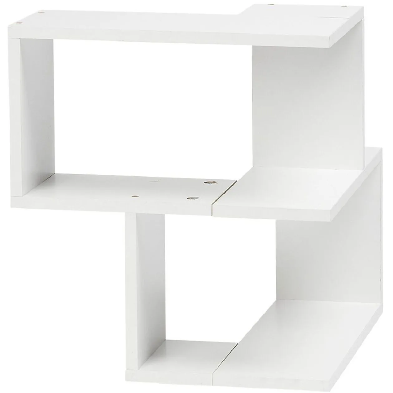 Etagère double spécial angle couleur blanc