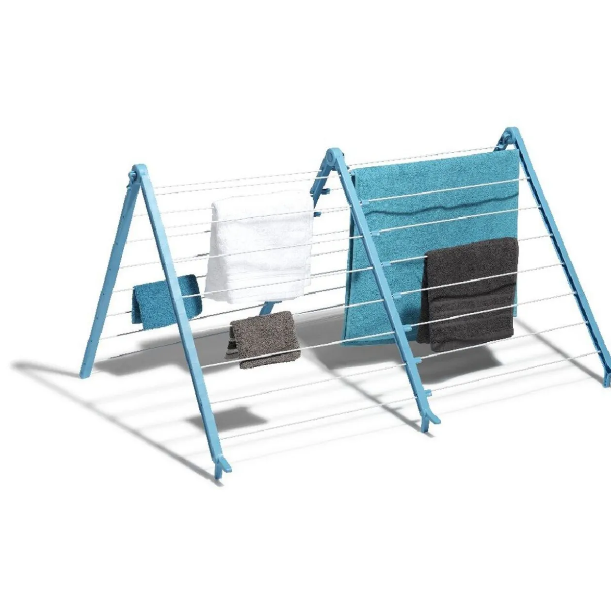 Etendoir à linge baignoire extensible bleu