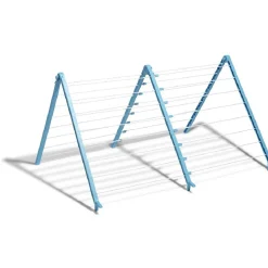 Etendoir à linge baignoire extensible bleu