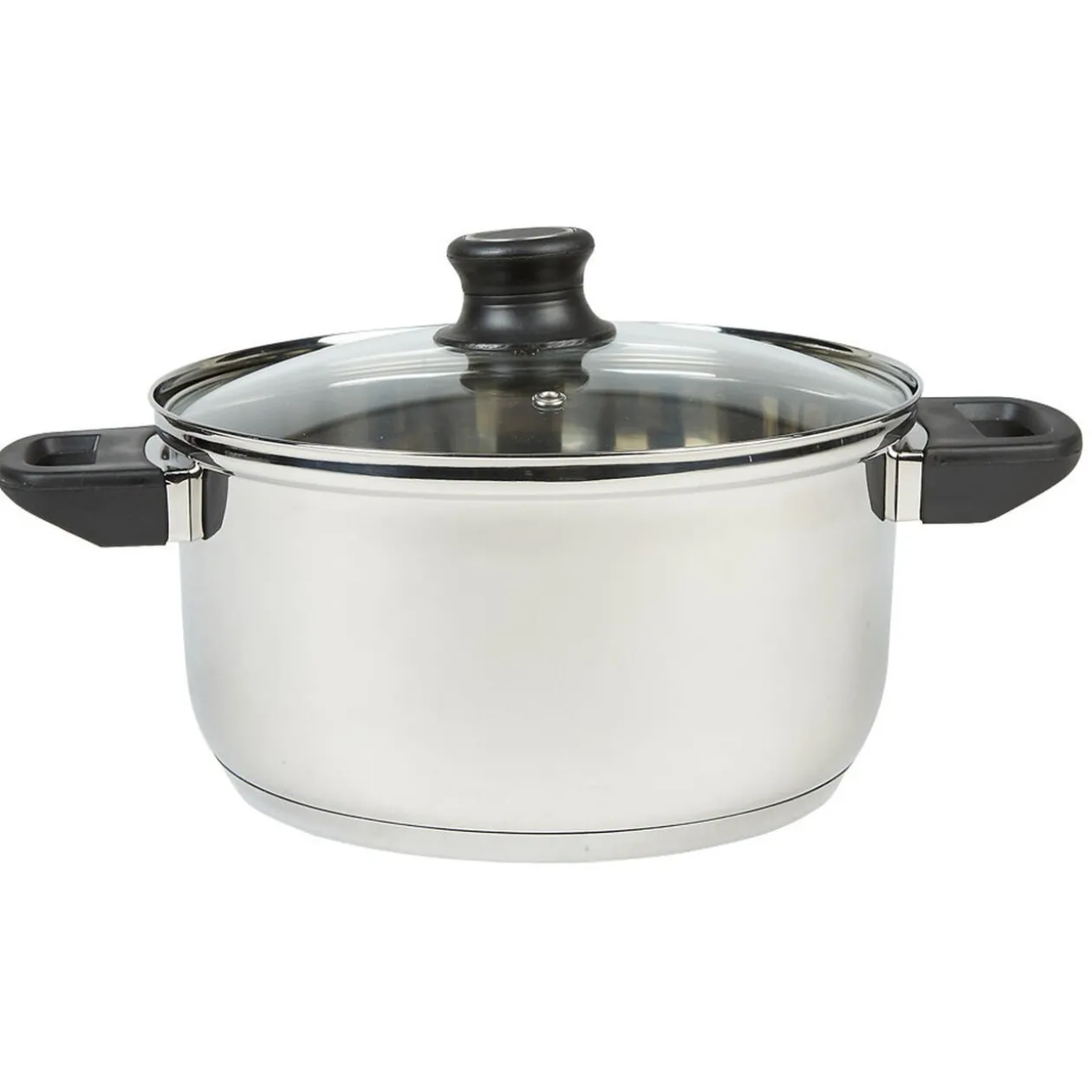 Faitout en inox gris argent 24 cm