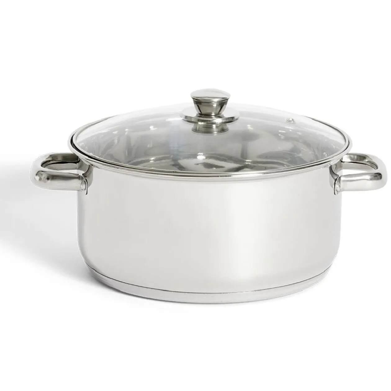 Faitout tous feux dont induction inox et verre Ø25,5cm
