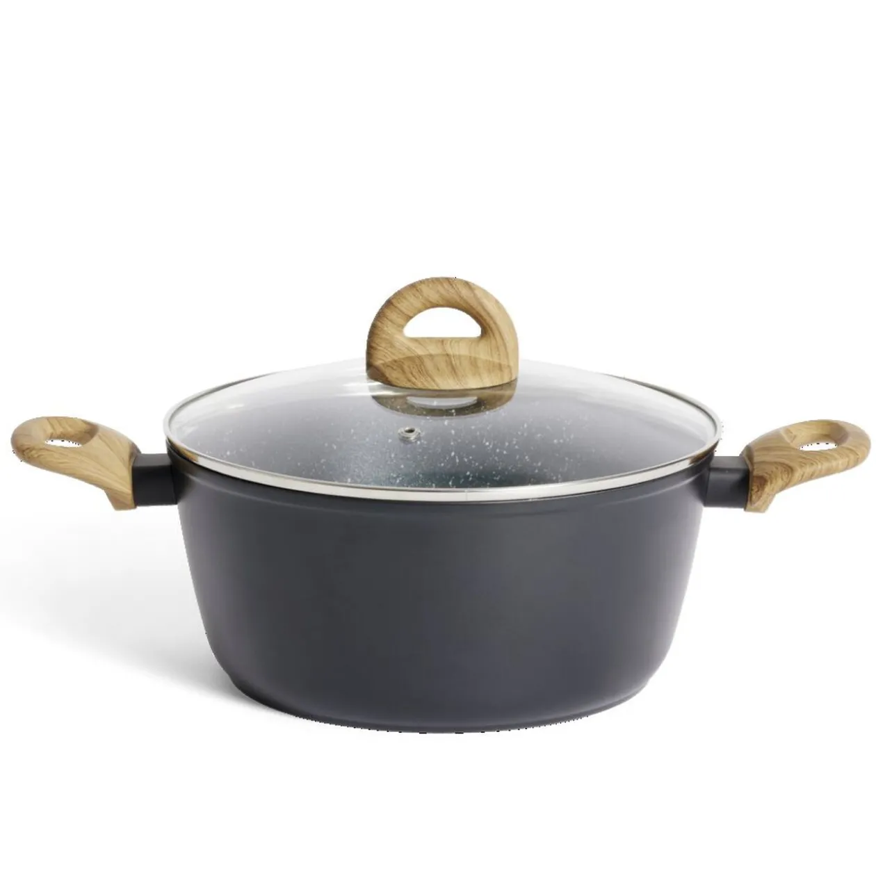 Faitout tous feux dont induction aluminium gris Ø24cm