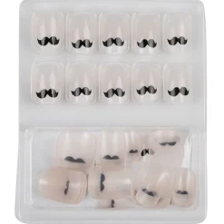 Faux ongle moustache x24